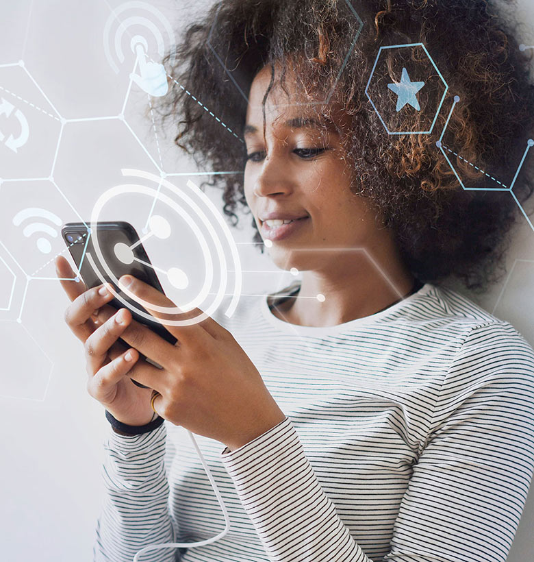 Girl on Social Media